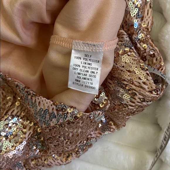 Soieblu Rose Gold Sequin High Neck Mini Dress - Picture 8 of 8